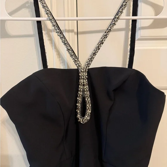 aqua formal black dress Johnathan Kayne 3132